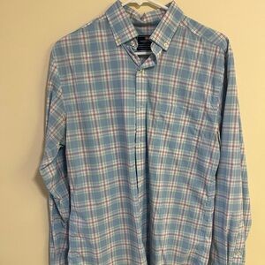 Vineyard Vines Light Blue Plaid Button Down Shirt